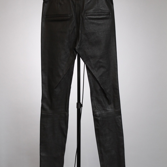 HELMUT LANG STRETCH LEATHER LEGGINGS - Picture 4 of 5